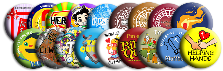 Service Church Button Badges