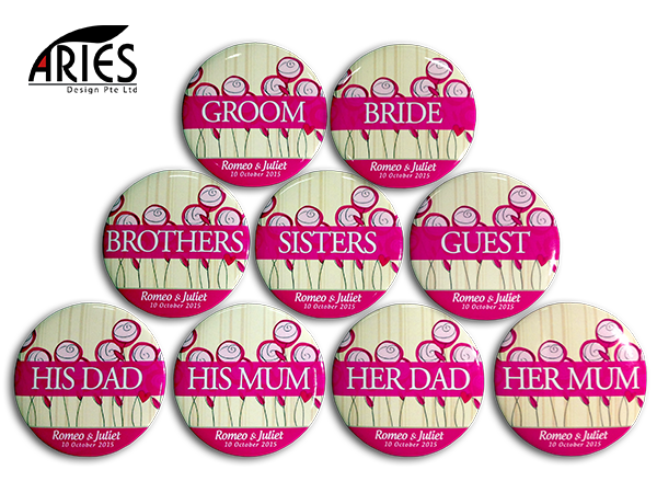 Wedding Button Badge Design 2