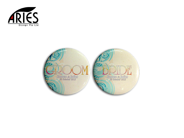 Wedding Button Badge Design 4