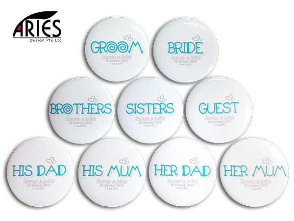 Wedding Button Badge Design 7